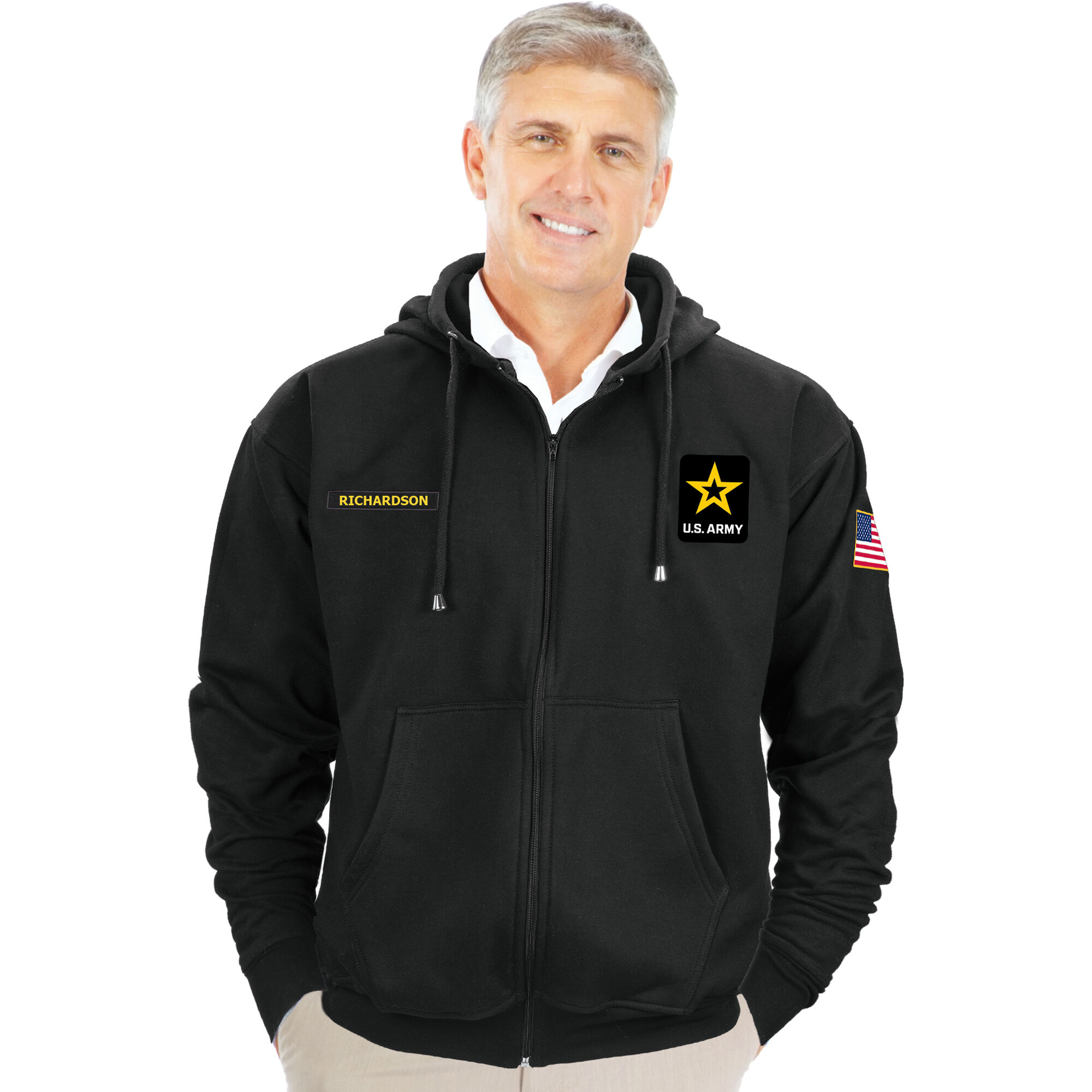 Army zip up jacket outlet