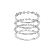 Diamonisse Sterling Silver Stackable Ring Set 11142 1327 a main