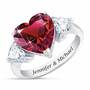 Birthstone Triple Heart Ring 1516 002 1 7