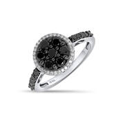 1CT Black and White Diamond Ring 11142 0881 a main