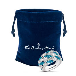 Personalized Blue Ocean Waves Ring FREE Matching Earrings 12161 0026 e giftpouch