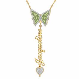Personalized Birthstone Butterfly Necklace 6727 001 7 8