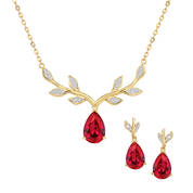 The RubyFire Rose Pendant Earrings 11862 0012 a main