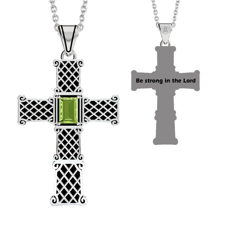 Be Strong Birthstone Cross Pendant 6524 0020 a main august