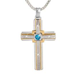 Birthstone Salvation Mens Pendant 6007 001 8 3