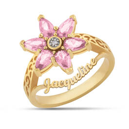 Personalized Birthstone Bloom Ring 10871 0013 f june
