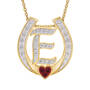 Diamond Initial Horseshoe Pendant 11352 0019 e initial