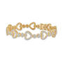 Golden Hearts Bracelet Earring Set 10047 0012 b bracelet