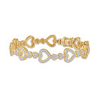 Golden Hearts Bracelet Earring Set 10047 0012 b bracelet