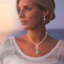 Shimmering Sea Pendant Earrings 11142 1640 m model