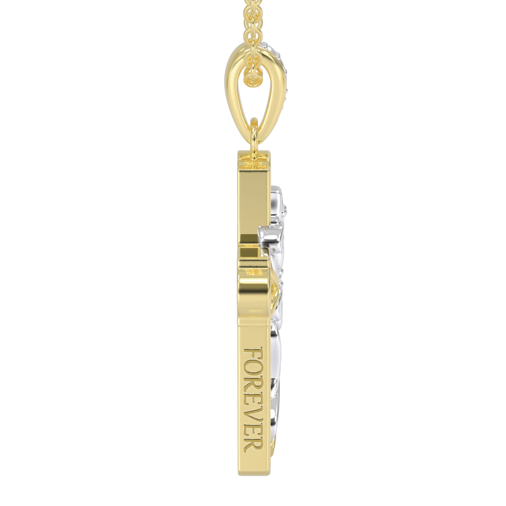 The Lord is My Shepherd Diamond Cross Pendant 10505 0017 c sentiment