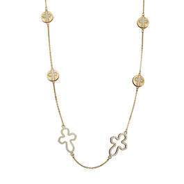 Dazzling Faith Long Cross Necklace 10178 0013 a main
