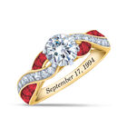 Birthstone Swirl Personalized Ring 5361 0218 a main