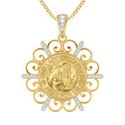 Our Lady of Lourdes Filigree Pendant 10176 0015 a main