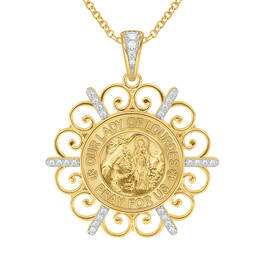 Our Lady of Lourdes Filigree Pendant 10176 0015 a main
