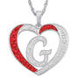 Personalized Diamond Initial Heart Pendant 10926 0018 g initial G