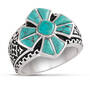 Mens Turquoise Cross Ring 10420 0019 a main
