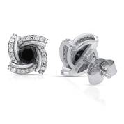 Black Diamond Swirl Earrings 11142 1590 b back