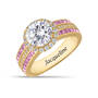 Personalized Birthstone & Diamonisse Halo Ring, Personalized Birthstone Diamonisse Halo Ring 11317 0013 f june