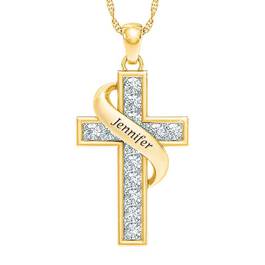 Personalized Birthstone Cross Pendant 5657 001 3 4