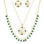 Pearl Simulated Emerald Jewelry Set 11142 1376 a main
