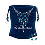 Blue Wave Floral Necklace&Earrings 12121 0017 g giftpouch