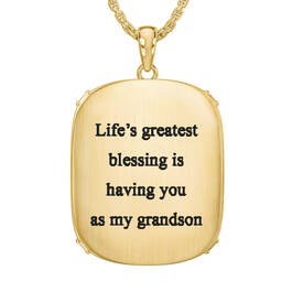 My Lifes Greatest Blessing Grandson Diamond Faith Pendant 10637 0018 c back