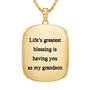 My Lifes Greatest Blessing Grandson Diamond Faith Pendant 10637 0018 c back