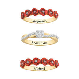 I Love You Diamond Rose Ring Set 10900 0026 b ring
