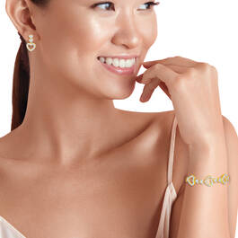 Golden Hearts Bracelet Earring Set 10047 0012 m model