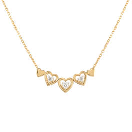 Triple Solitaire Heart Necklace 12392 0019 a main