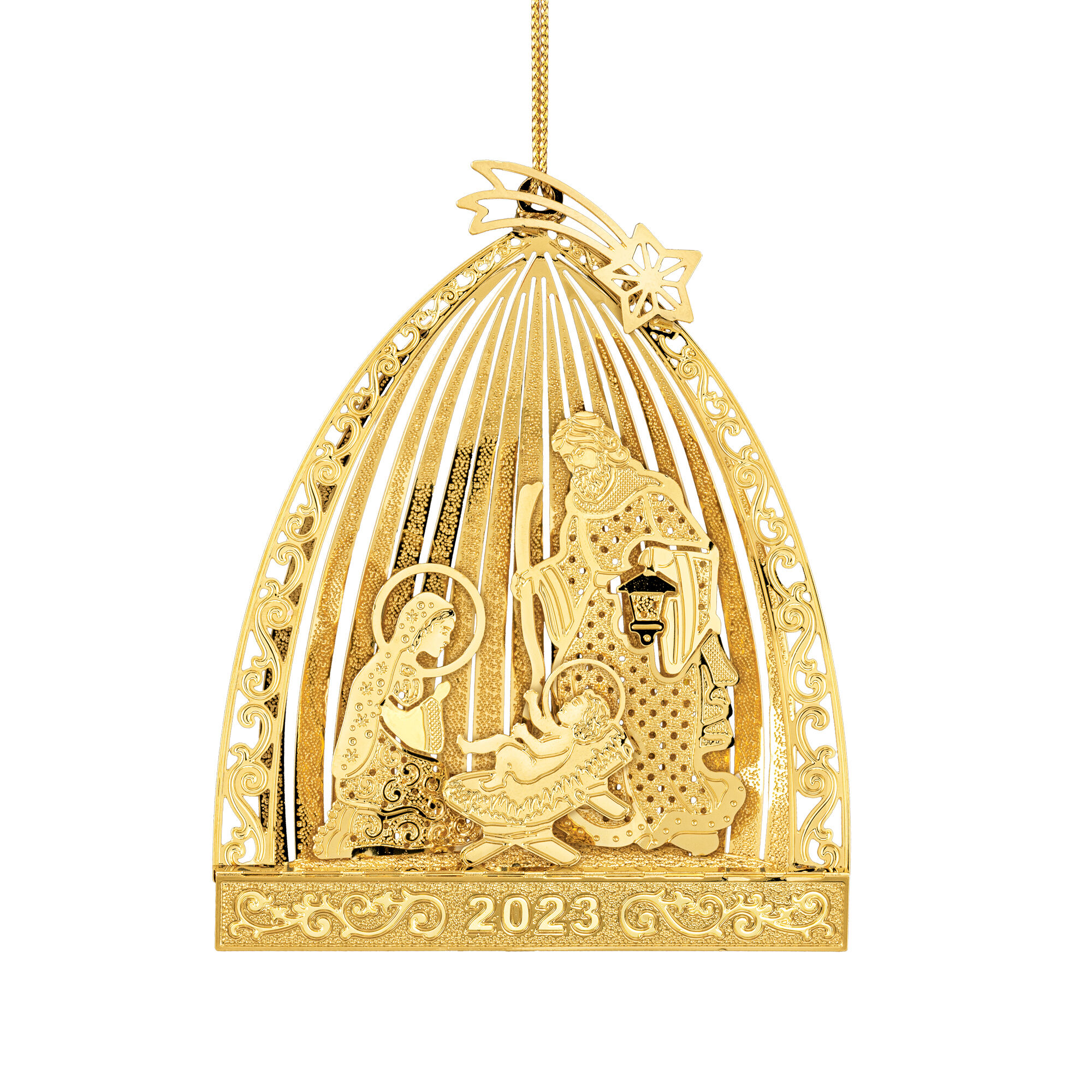 The 2023 Gold Christmas Ornament Collection 10312 0036 g manger
