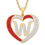 Personalized Diamond Initial Heart Pendant with FREE Poem Card 2300 0060 w initial