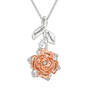 The Blooming Rose Diamond Secret Message Pendant 12251 0019 b front