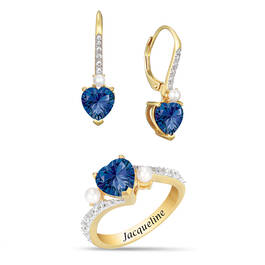 Birthstone Sweetheart Ring with FREE Matching Earrings 11763 0012 i september
