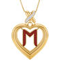 Personalized Ruby Heart Pendant 10906 0012 d initial m