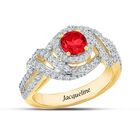 Personalized Genuine Birthstone Swirl Ring 10904 0014 a main