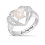 Genuine Birthstone & Diamond Ring, Personalized Genuine Birthstone Diamond Ring 11066 0016 f june