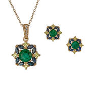 Gemstone Pendant Earring Set 11142 2044 a main