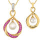 The Pearl & Birthstone Pendant, Personalized Pearl Birthstone Pendant 6901 0023 j october