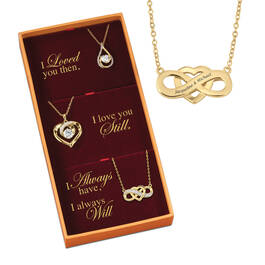 Always Forever Personalized Diamond Necklace Set 12432 0011 a main