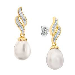 Diamond Waves Pearl Earrings 6163 001 8 1