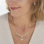 Heavenly Swirl Cross Necklace and Earrings Set 6892 0016 m model