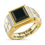 Divine Strength Diamond  Onyx Ring 6783 001 8 1