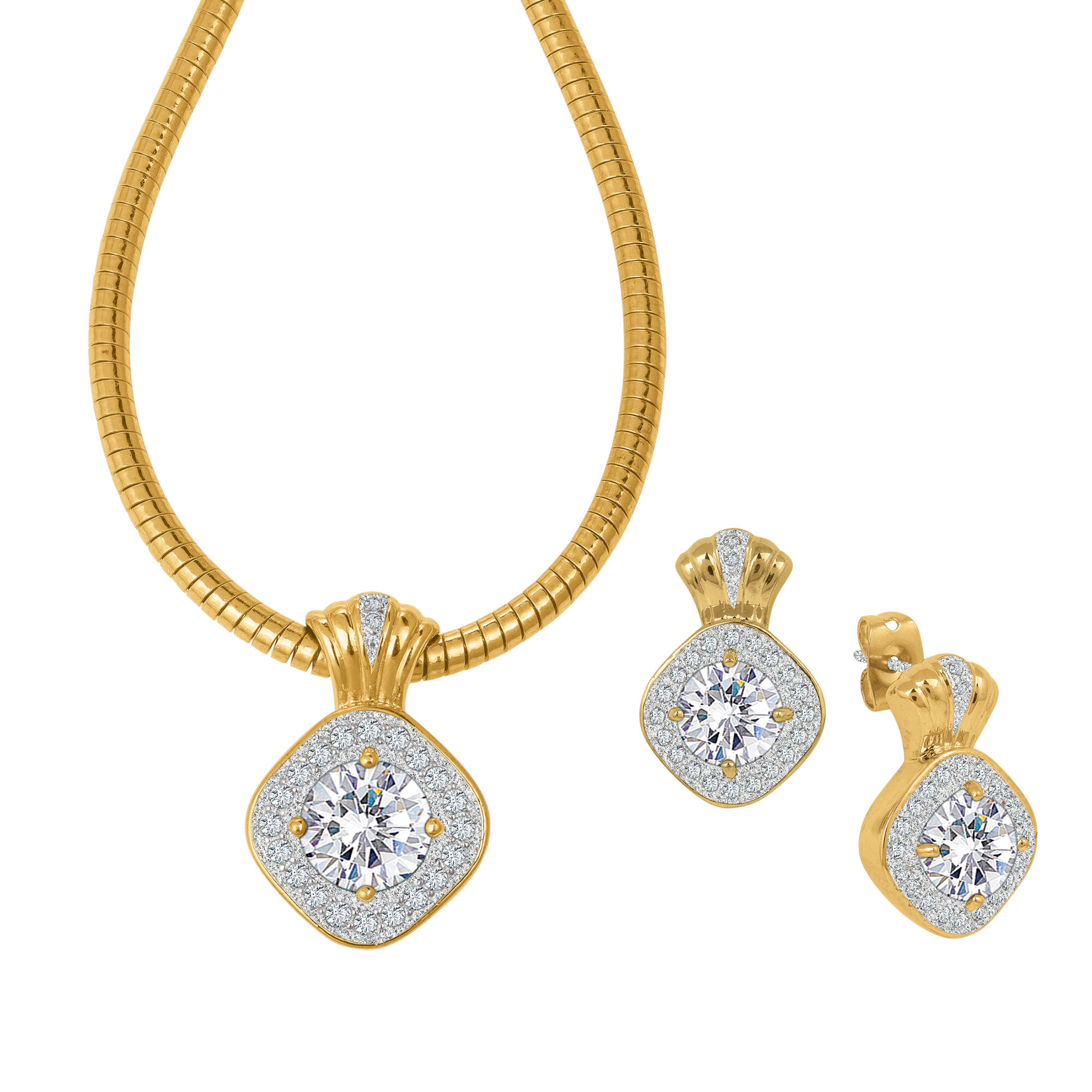 Birthstone Necklace Earring Set 10787 0016 d april