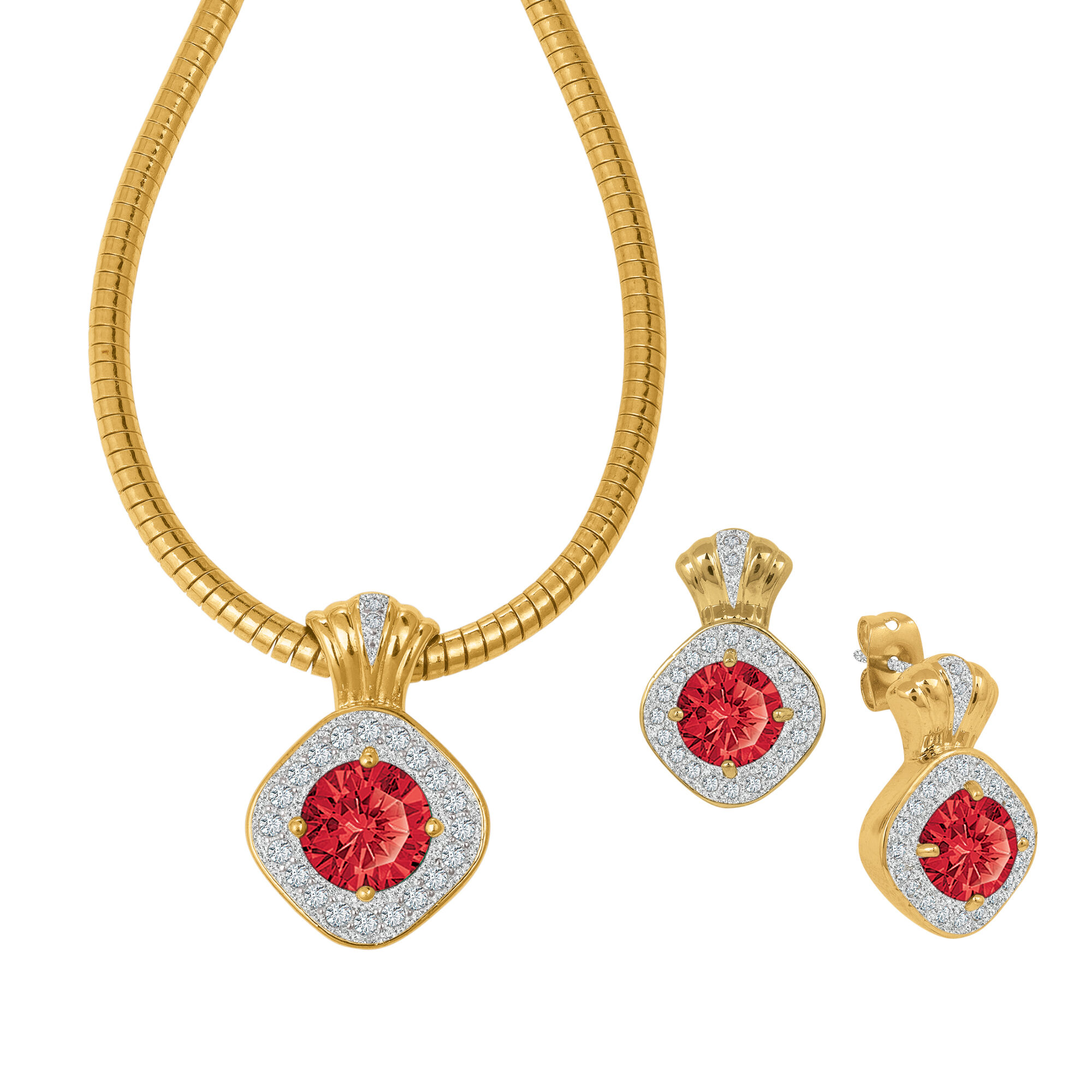 Birthstone Necklace Earring Set 10787 0016 g july