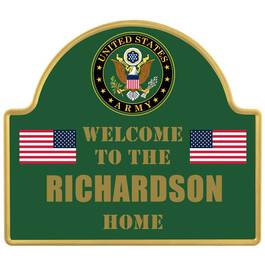 The Personalized US Military Welcome Sign 6099 001 7 2