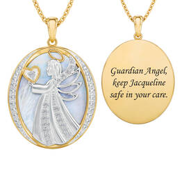 Guardian Angel Personalized Diamond Pendant 10612 0017 a main