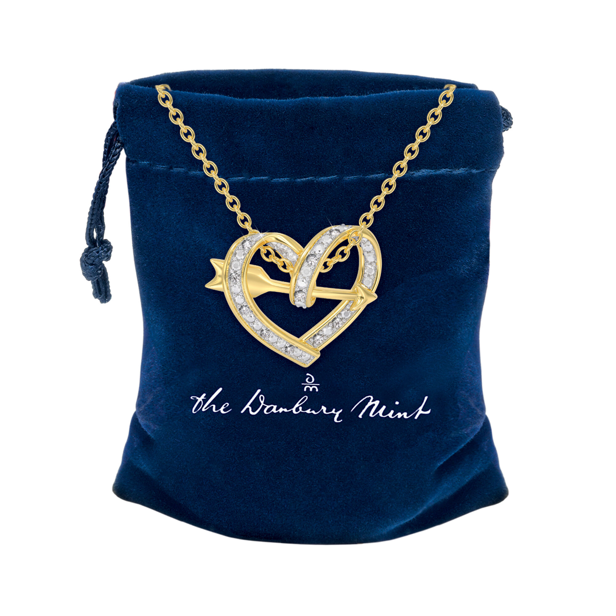 Arrow of Love Diamond Heart Pendant 10072 0010 g gift pouch