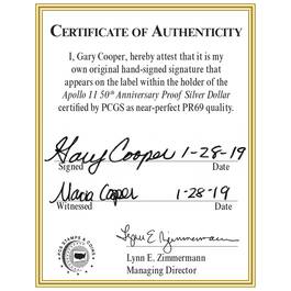 apollo 11 50th anniversary proof silver dollar CSP d Cert